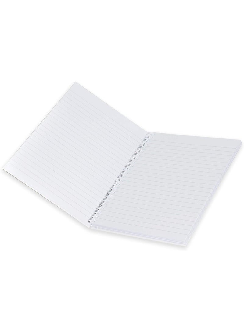 FIS Spiral Hard Cover Notebook, A5 Size(14.8x21cm), Single Line Ruling, 100 Sheets, Pack of 5 Pieces-FSNBSA51901 - Image 3